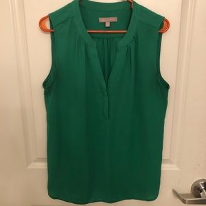Green Sleeveless Blouse